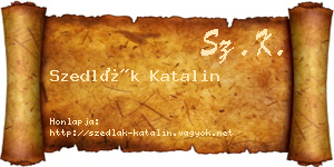 Szedlák Katalin névjegykártya