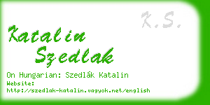 katalin szedlak business card